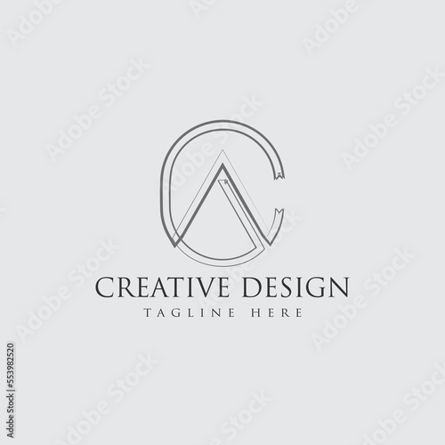 	
AC a c Letters logo design with leaves on branches around. Vector Illustration with A and C letters.