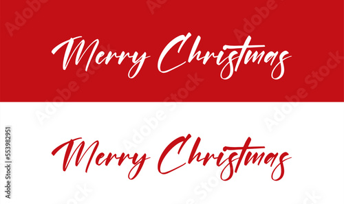 Merry Christmas script hand lettering on white and red backgrounds, Merry Christmas text styles, Merry Christmas 2023 calligraphy