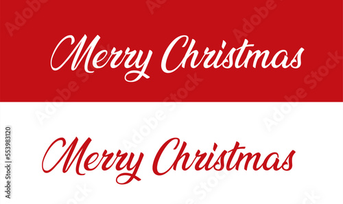 Merry Christmas script hand lettering on white and red backgrounds, Merry Christmas text styles, Merry Christmas 2023 calligraphy