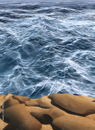 Seamless Ocean Water Texture created with Generative AI Technology