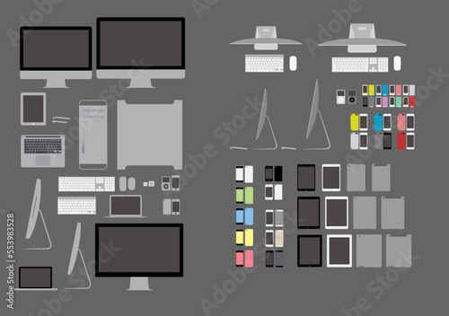 Flat devices vector