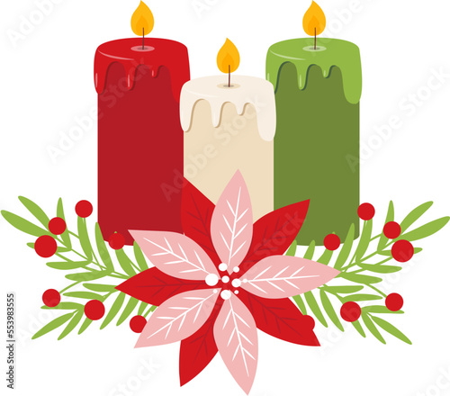Christmas Farmhouse Decor, Candles