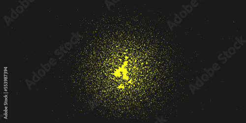 Golden texture. A circle of fine golden dust particles. Design element