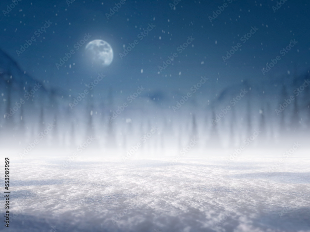 Naklejka premium Background snow with stars