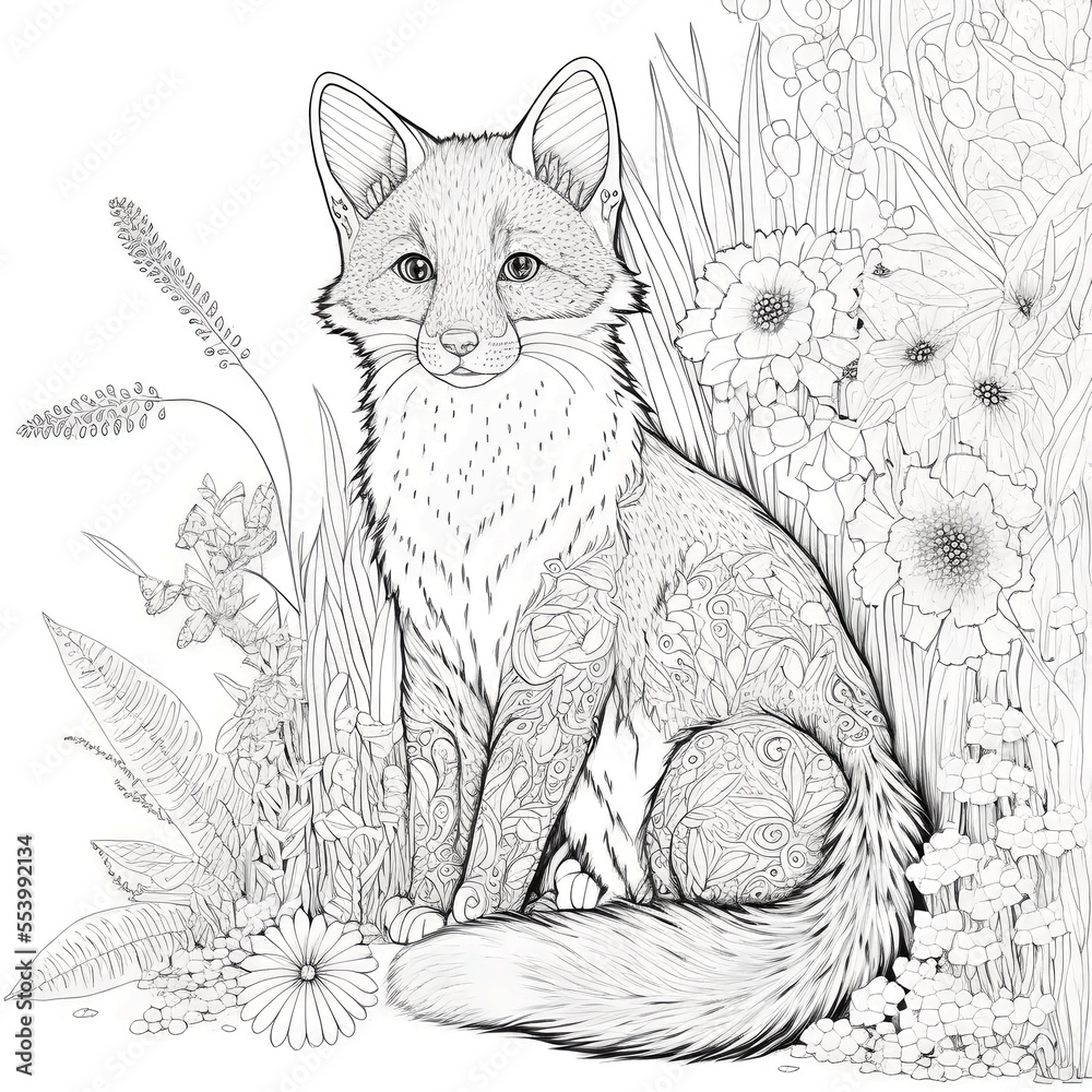 Naklejka premium Coloring book, for adults and children.