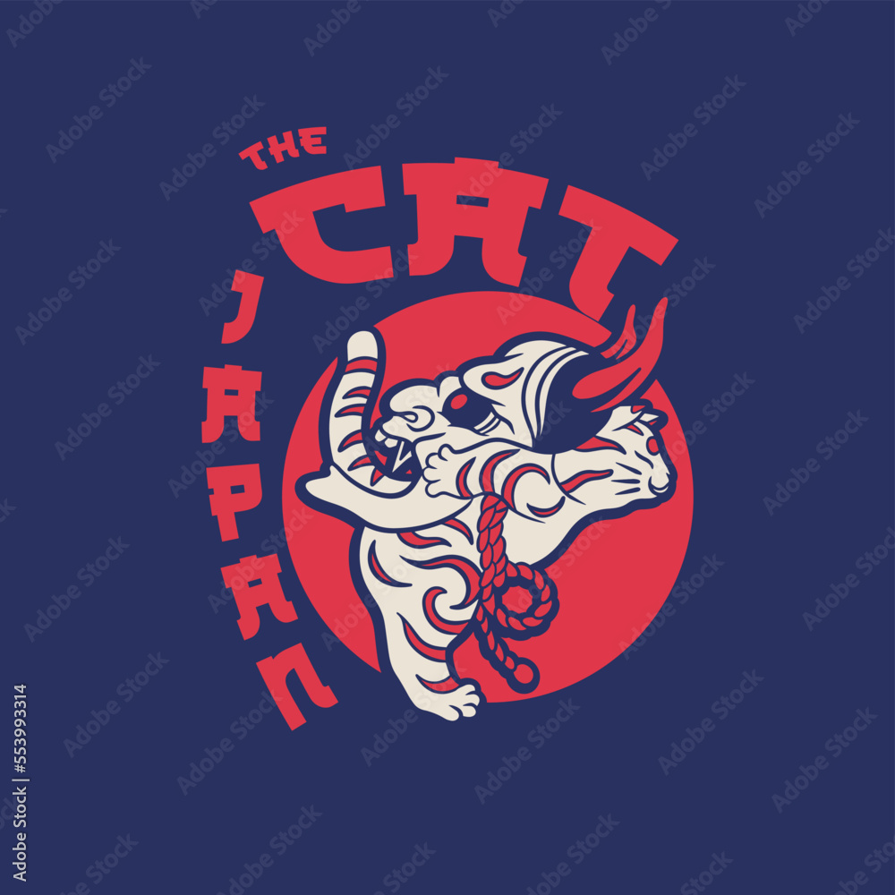 Cartoon maneki neko cat. Vector illustration
Cartoon maneki neko cat. Vector illustration