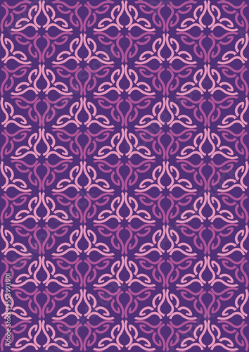 seamless pattern with abstract purple flowers © Peter