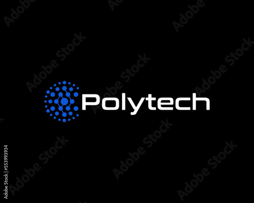 abstract logo design business logo design technology modern initial P