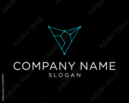abstract logo design business logo design technology modern initial V