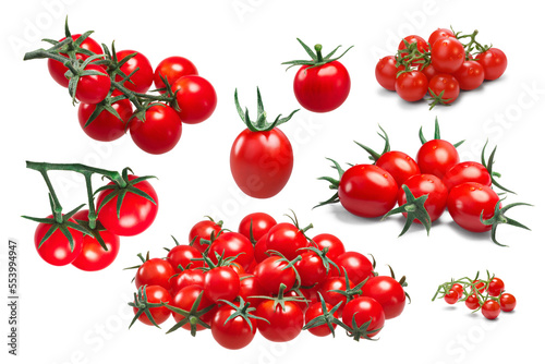Cocktail cherry grape tomatoes isolated png photo
