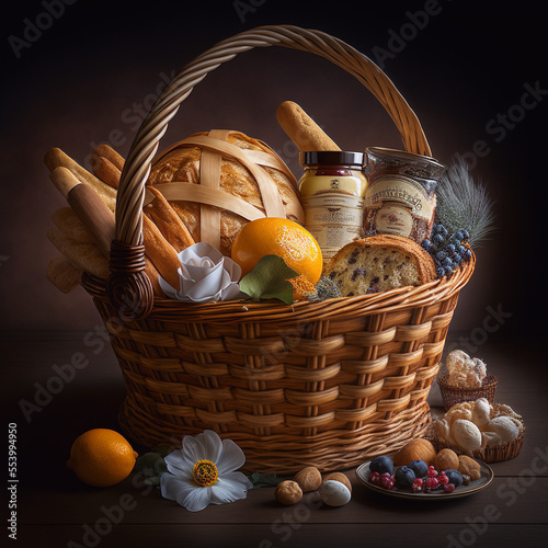 food gift basket with generative ai