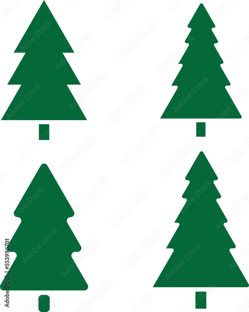 Obraz premium christmas tree set
