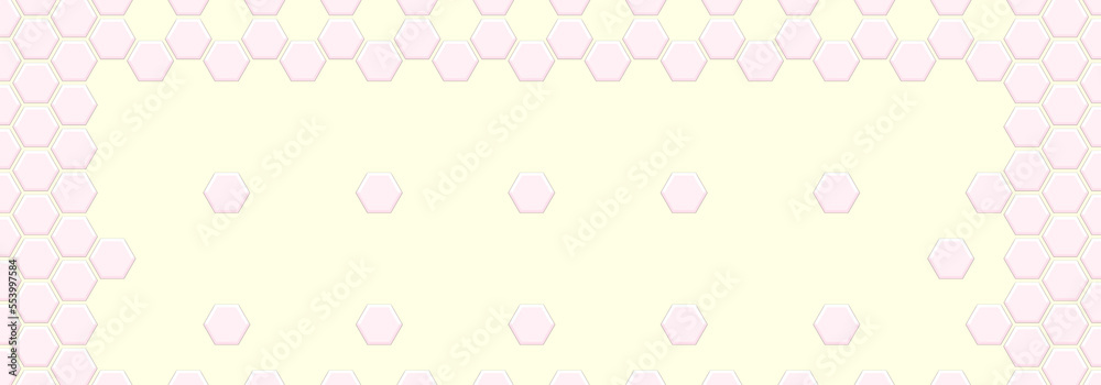 Embossed Light Pink Hexagon Frame On Light Yellow Backgrounds. Abstract Pattern Tiles. Abstract Tortoiseshell. Abstract Honeycomb. Sweet Pastel Soft Color Embossed Light Pink Hexagon Frame On Light Yellow Backgrounds. Abstract Pattern Tiles. Abstract Tortoiseshell. Abstract Honeycomb. Sweet Pastel Soft Color