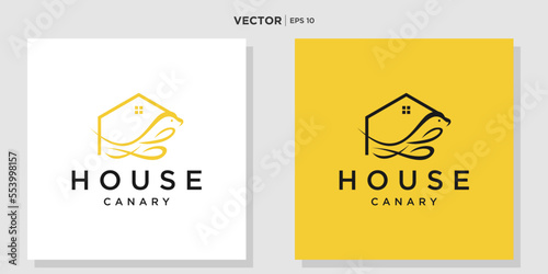 canary logo design logo with house