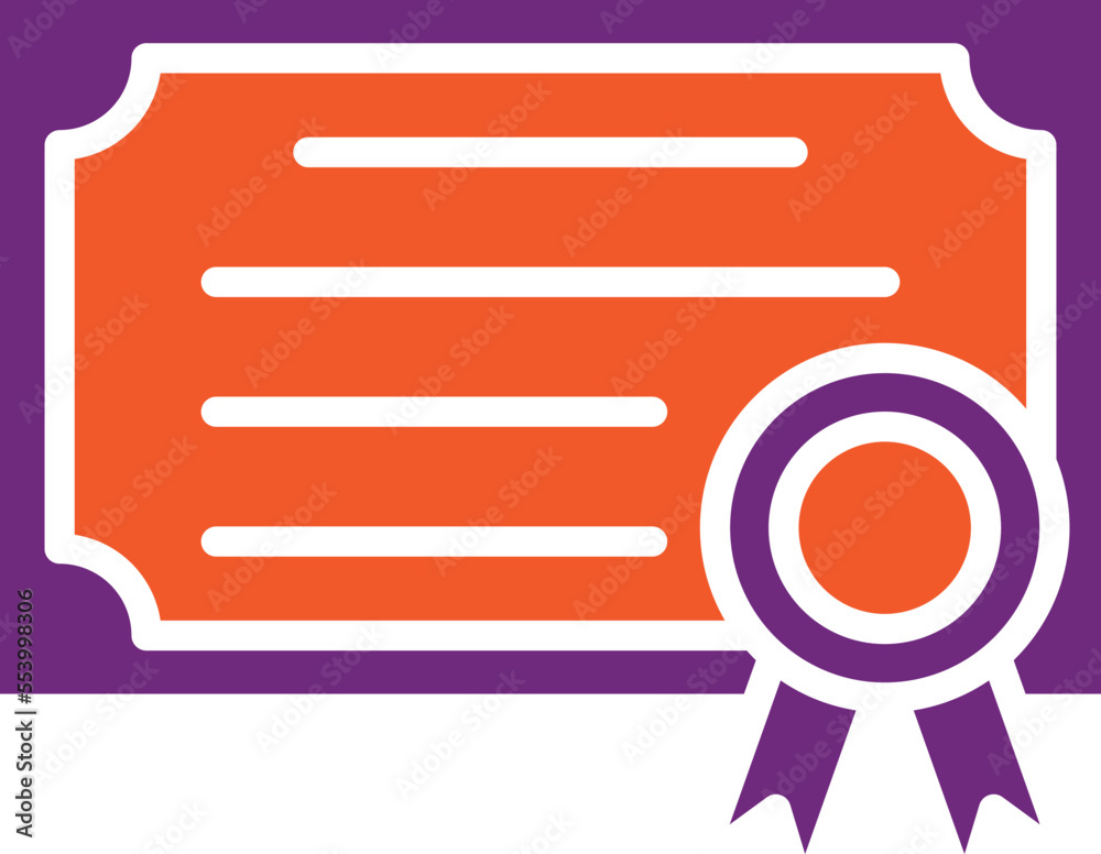 Certificate Vector Icon Design Illustration Certificate Vector Icon Design Illustration