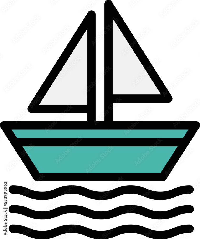 Boat Vector Icon Design Illustration