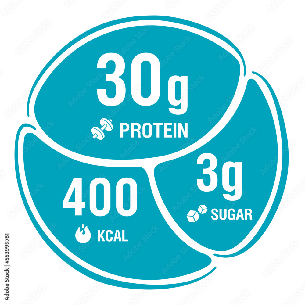 Sticker for protein chocolate bar or energy drink Sticker for protein chocolate bar or energy drink