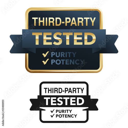 Third-party tested, badge - purity and potency