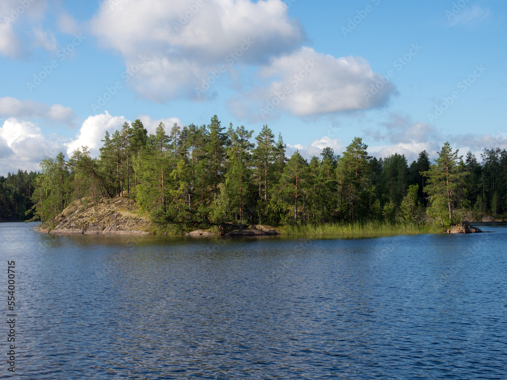 island on a lake