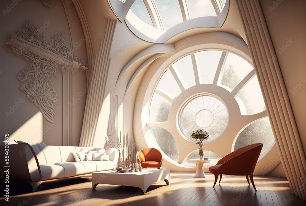 architectural interior design in the future. Generative AI