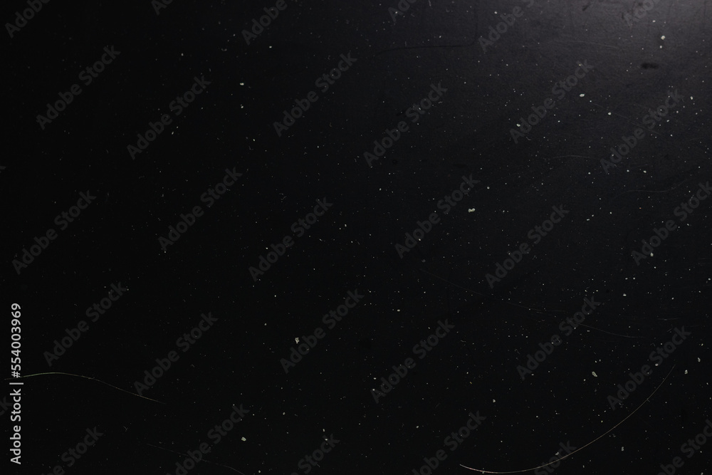 Fototapeta premium Dust and scratches design Black abstract background Vintage effect Copy space