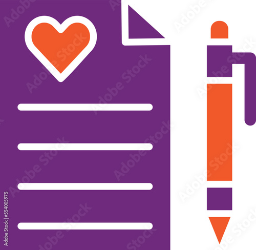 Wedding contract Vector Icon Design Illustration