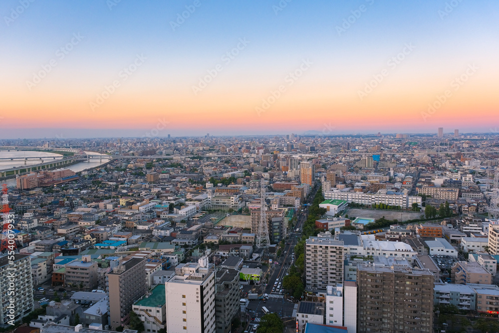 東京都江戸川区 タワーホール船堀展望室から見る東京の住宅街