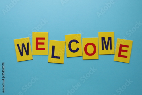 concept  inscription from yellow cubes on a wooden surface