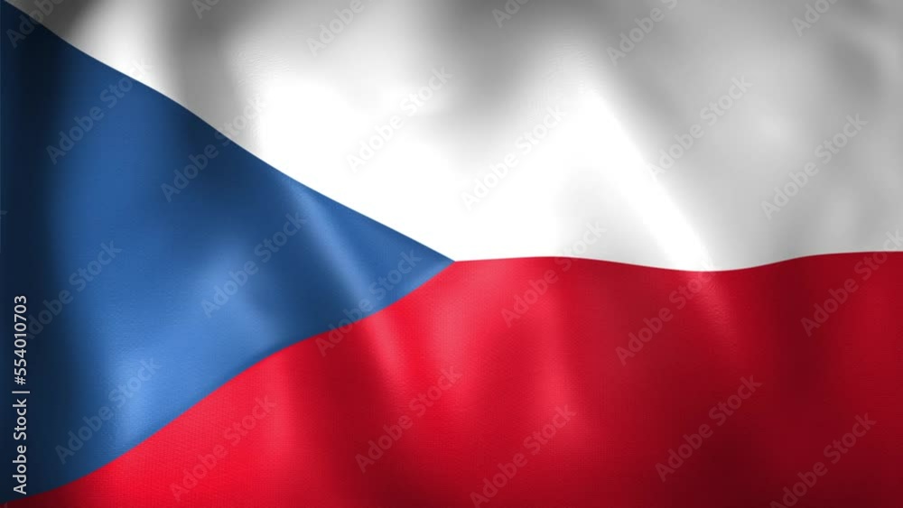 Animation of the Czech flag. 4K. Czechia flag flying, Czech Republic flag render animation Animation of the Czech flag. 4K. Czechia flag flying, Czech Republic flag render animation
