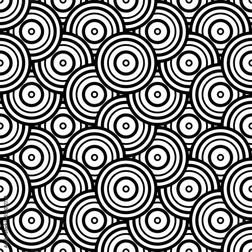 seamless pattern with circles design  illustration  ornament  swirl  fabric  geometric.