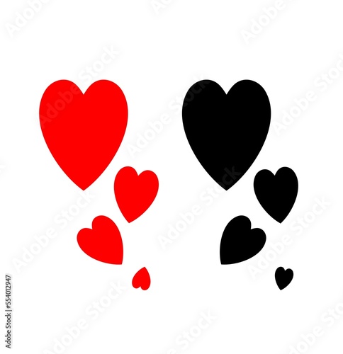 heart, love, valentine, hearts, romance, shape,  red, illustration wedding, 