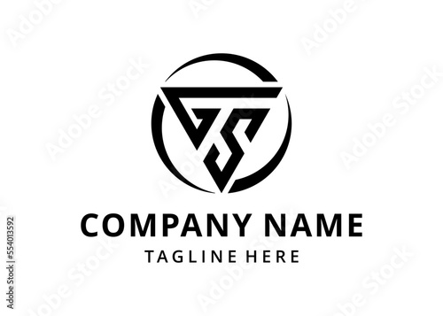 Illustration GS SG Triangle Vector Logo Circle Monogram Concept