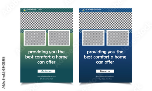 A4 Corporate Business Flyer Design, New trend Flyers set