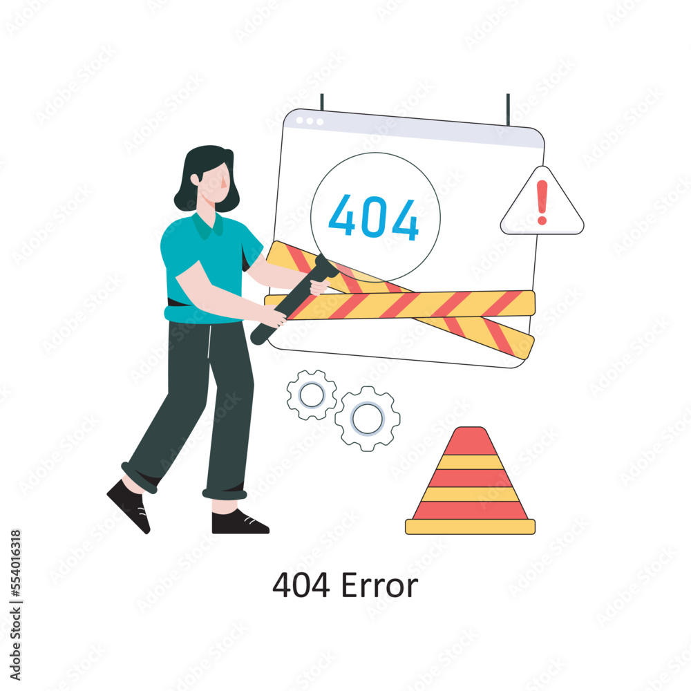 404 Error Flat Style Design Vector illustration. Stock illustration 404 Error Flat Style Design Vector illustration. Stock illustration