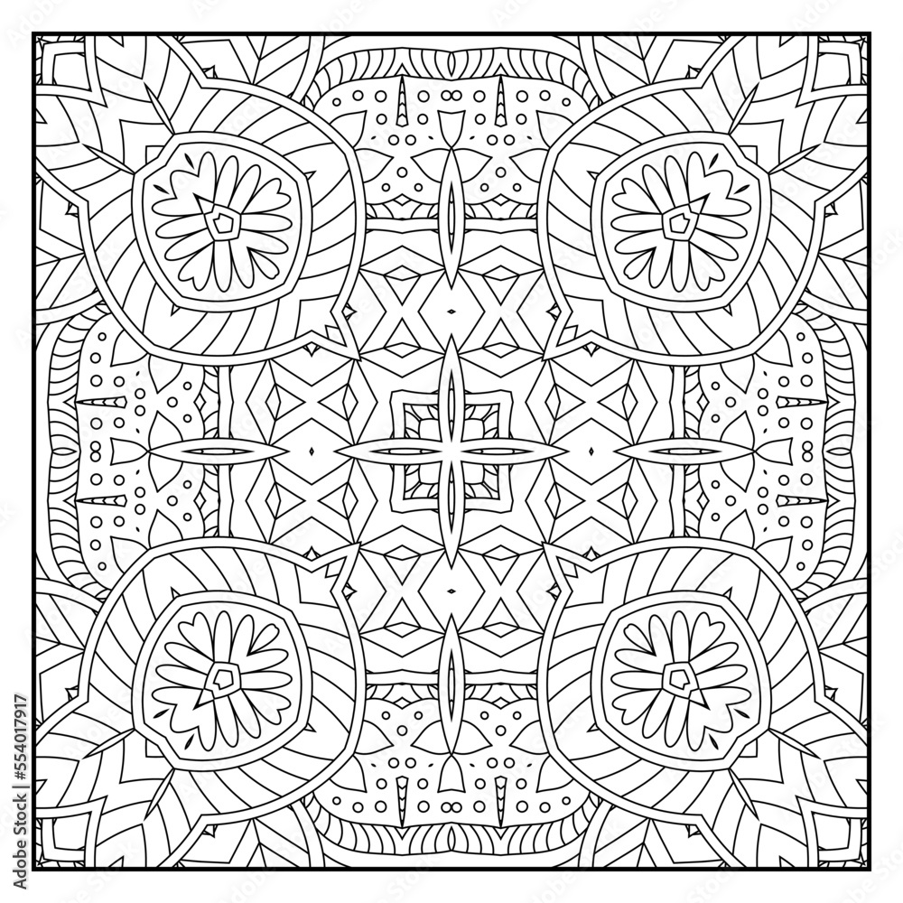 Mandala coloring page for adults. Mandala background. Mandala pattern ...