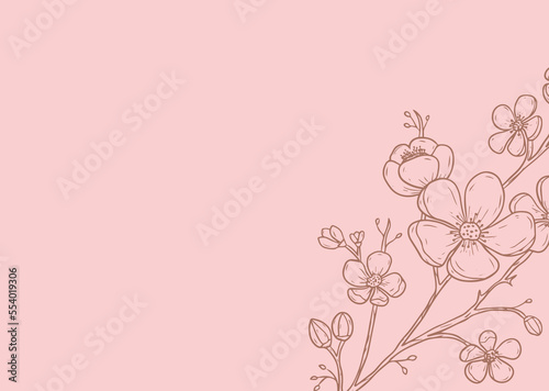 Cartolina pink with flower