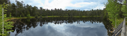 Lake Velke Mechove jezirko (Big Moss Lake) in High Ash Mountains,Jesenik District,Olomouc Region,Czech Republic,Europe
