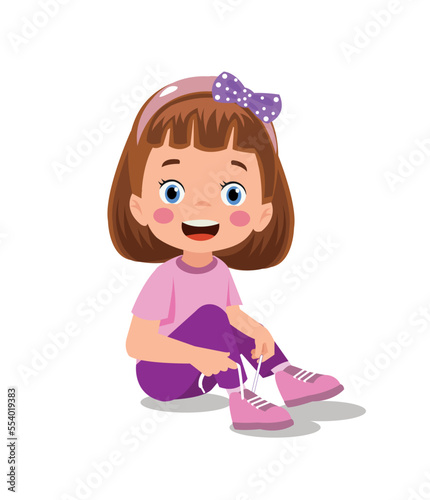 Cute little boy wearing clothes get dressed daily routine activity