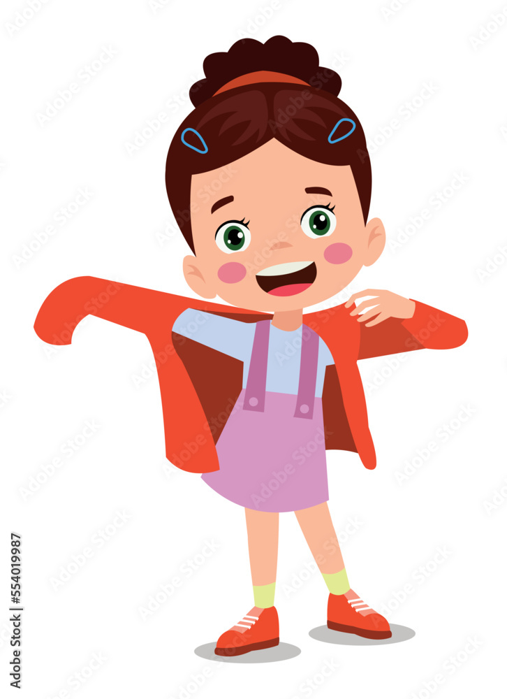 Cute little boy wearing clothes get dressed daily routine activity Cute little boy wearing clothes get dressed daily routine activity