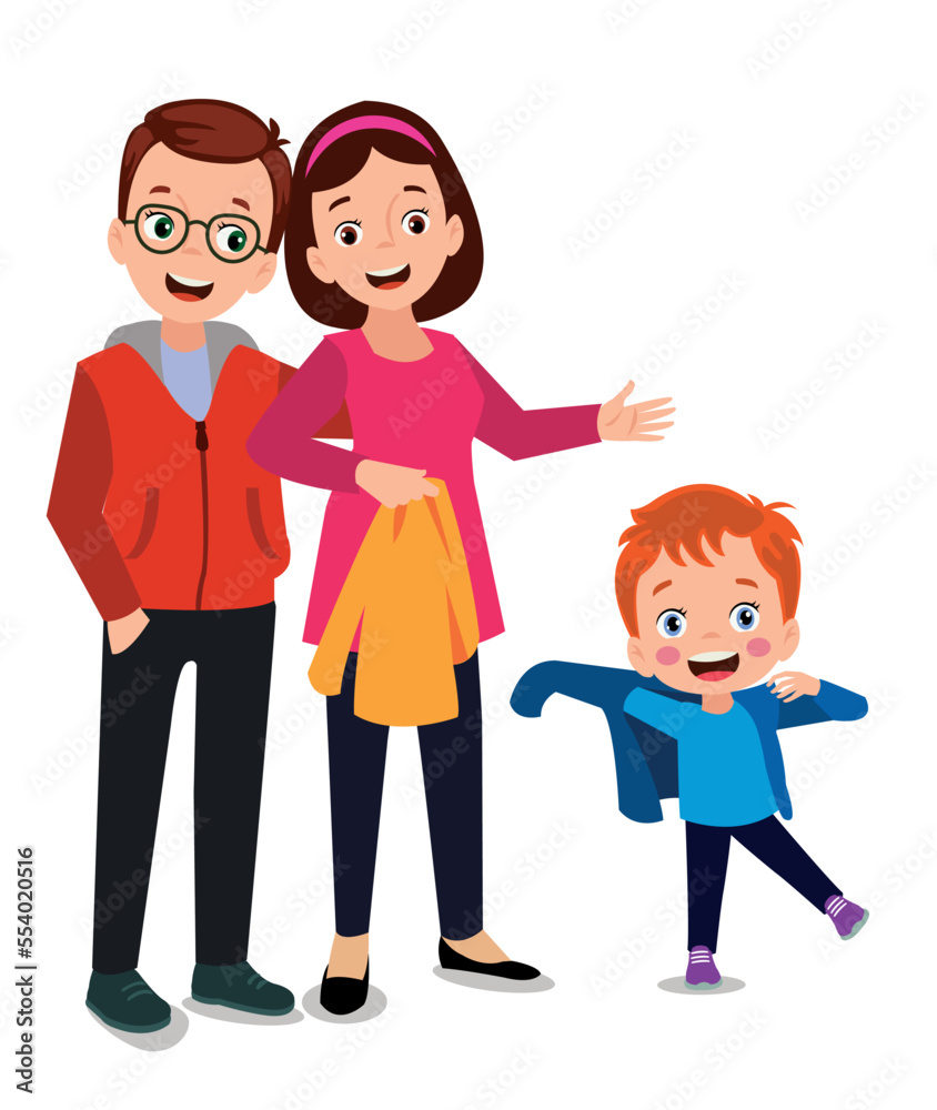 cute boy dressing up with his mother cute boy dressing up with his mother