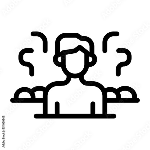 hot spring line icon illustration vector graphic