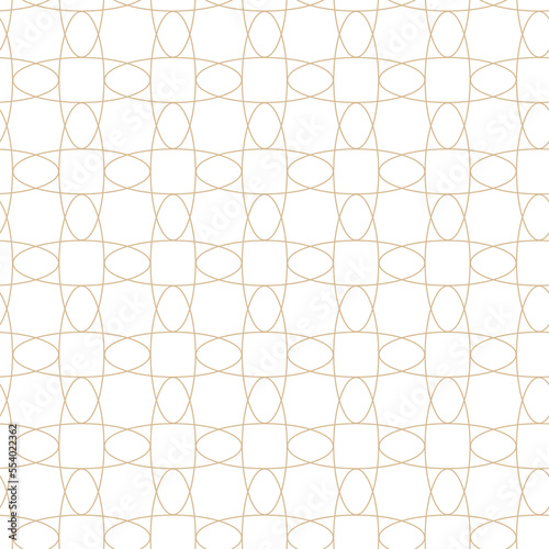 Geometric linear pattern, golden lines on a white background, interesting rounded lines and patterns