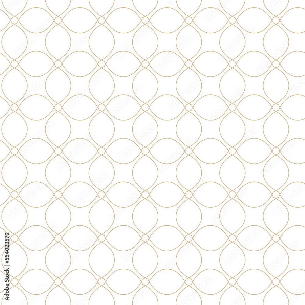 Geometric linear pattern, golden lines on a white background, interesting rounded lines and patterns