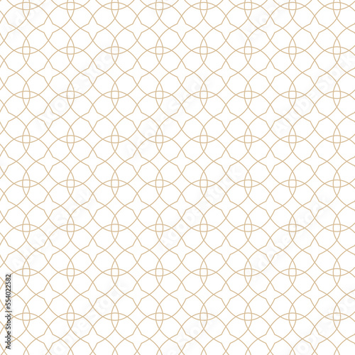 Geometric linear pattern, golden lines on a white background, interesting rounded lines and patterns
