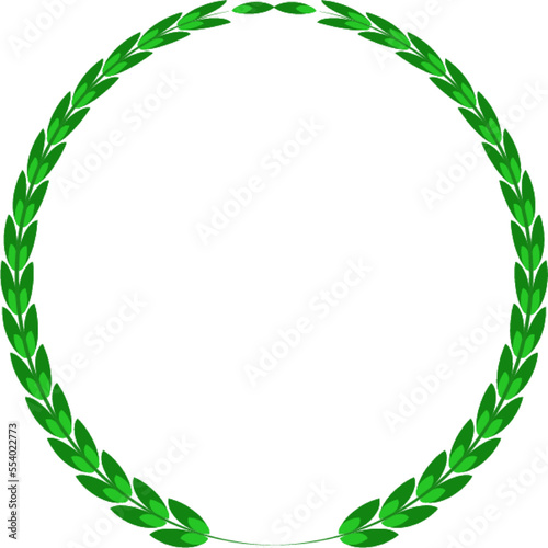 Green laurel wreath for logo 
