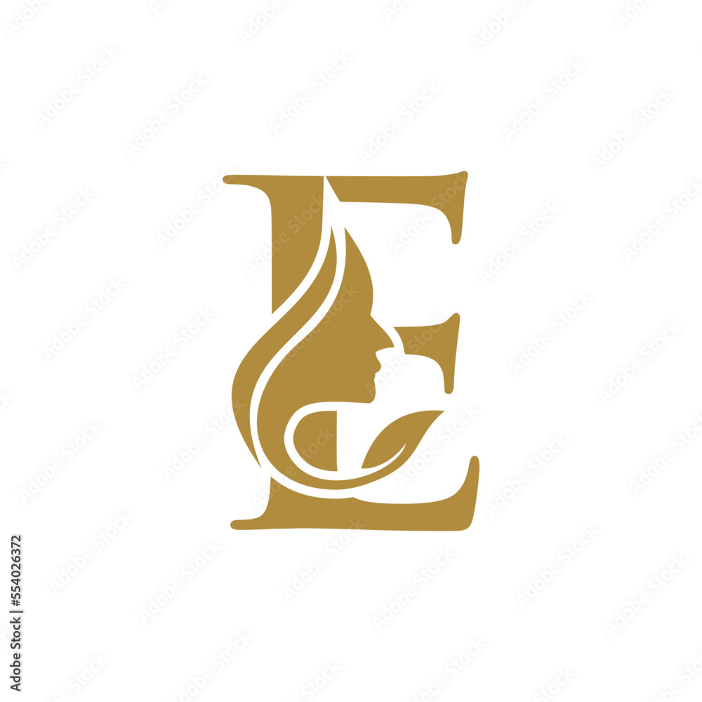 Initial E face beauty logo design templates Initial E face beauty logo design templates