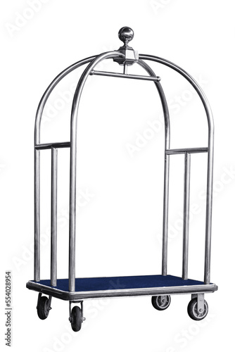 Photography Stainless steel luxury trolley bag.