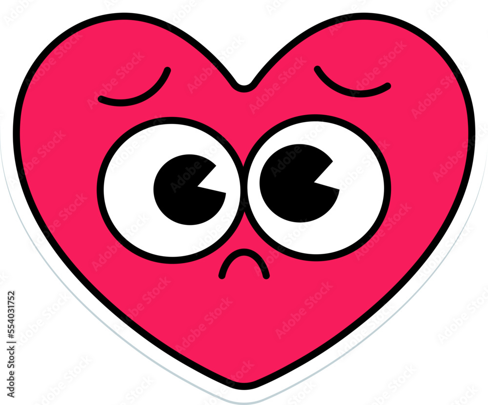Emoji Heart Shape Pleading Sticker