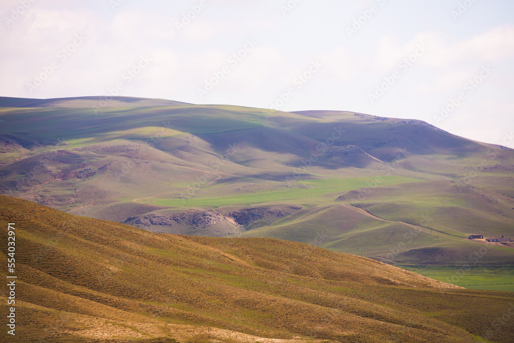 Endless mountains of Gobustan.