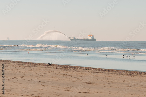 Boat at the Dutch coast